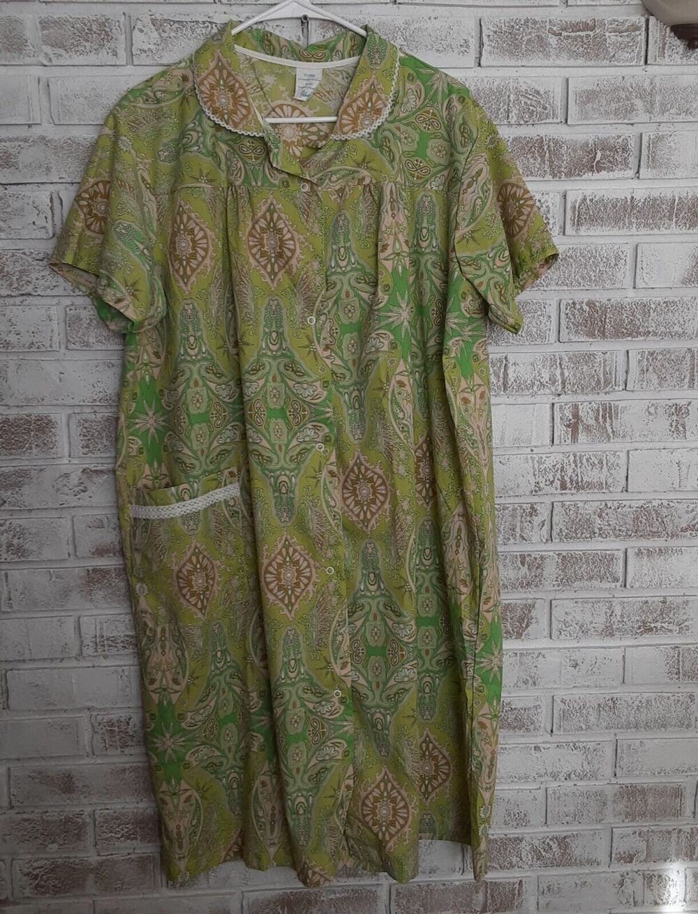 Vintage Philmaid Housecoat Mid Century Mod sz Xl Lounge Worthy